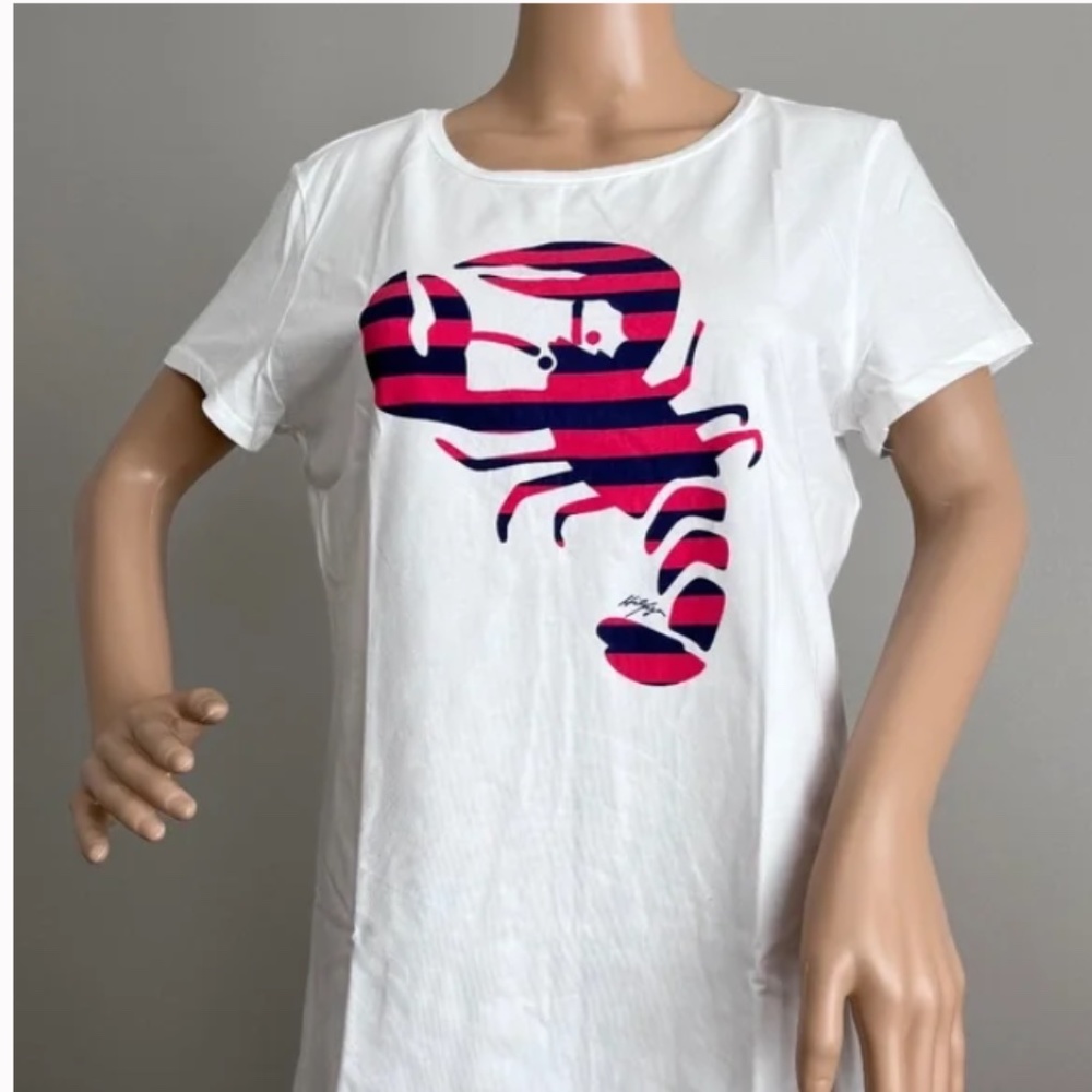 Tommy Hilfiger Women’s White Short Sleeve T-Shirt size L - Picture 8 of 8